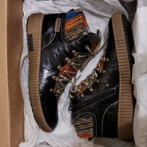 Josef Seibel Maren 06 Leather Wedge Boots - Black